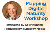 Mapping Digital Maturity workshop, I look forward to showing workshop attendees how to assess their organization's digital maturity. Our first step will be rate your organization’s capabilities and level of readiness across the Six Dimensions of Digital Maturity Workshop