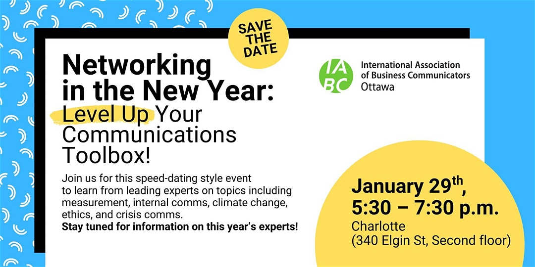 Networking in the New Year event organized by IABC Ottawa